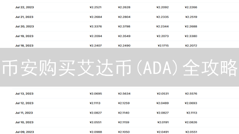 币安购买艾达币(ADA)全攻略：新手必看！小心这些坑！