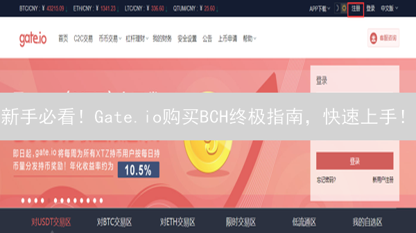 新手必看！Gate.io购买BCH终极指南，快速上手！